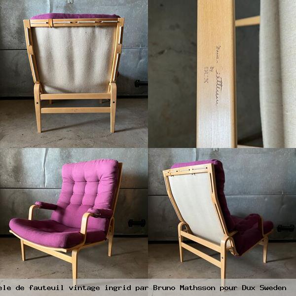 Modele de fauteuil vintage ingrid par bruno mathsson pour dux sweden