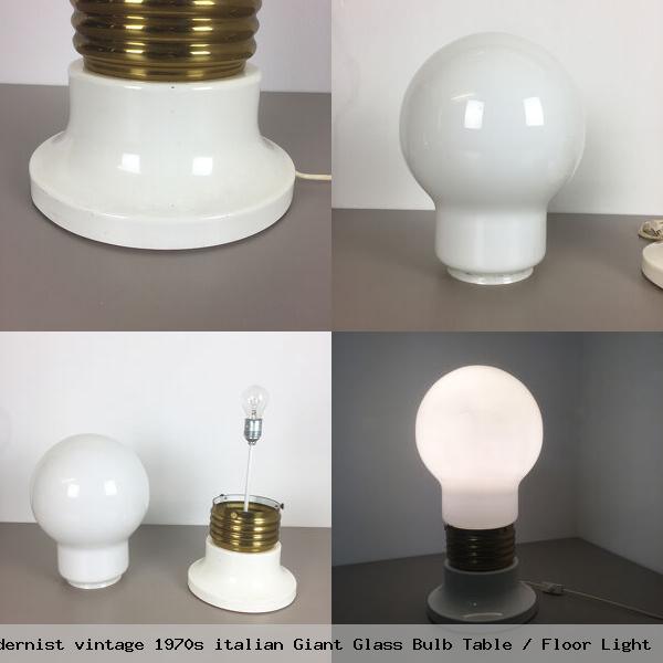 Modernist vintage 1970s italian giant glass bulb table floor light