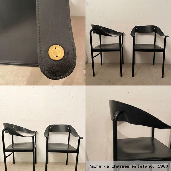 Paire de chaises artelano 1980