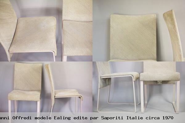 Paire chaises giovanni offredi modele ealing edite par saporiti italie circa 1970