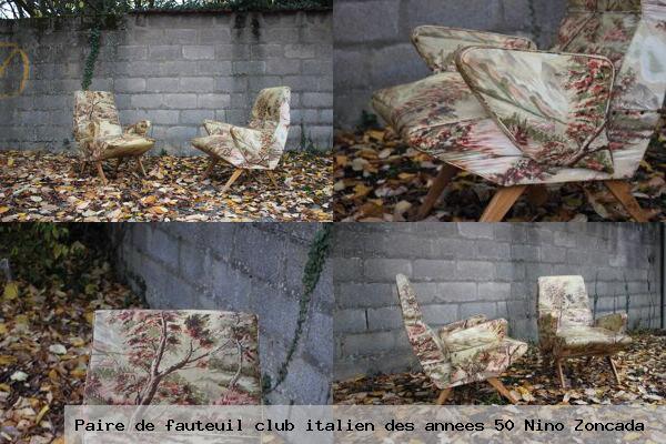 Paire de fauteuil club italien des annees 50 nino zoncada
