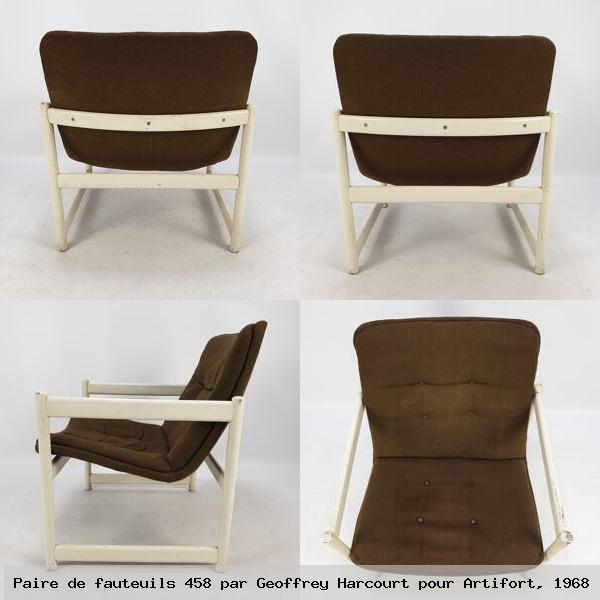 Paire de fauteuils 458 par geoffrey harcourt pour artifort 1968