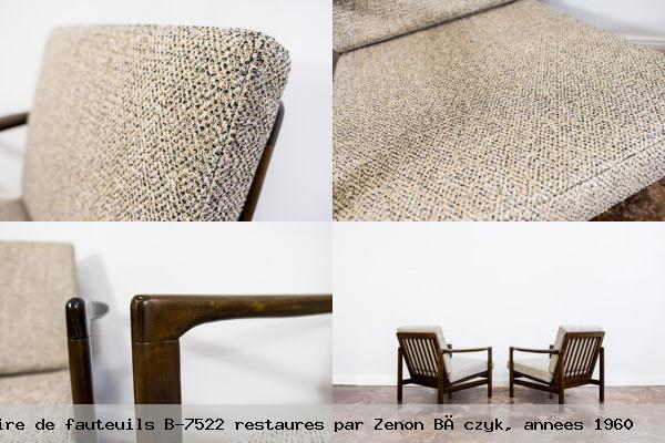 Paire de fauteuils 7522 restaures par zenon czyk annees 1960