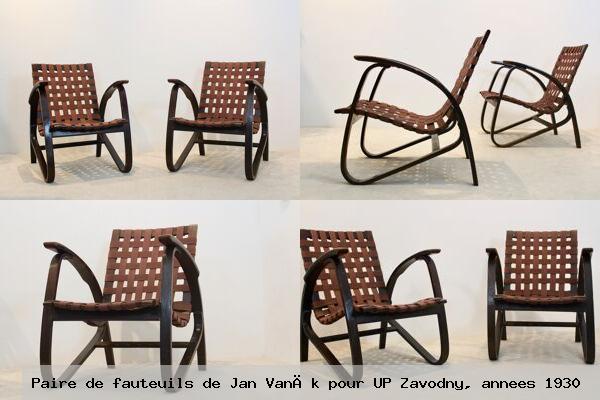 Paire fauteuils jan van k pour up zavodny annees 1930