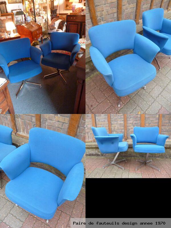 Paire de fauteuils design annee 1970