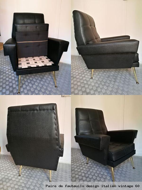Paire de fauteuils design italien vintage 60