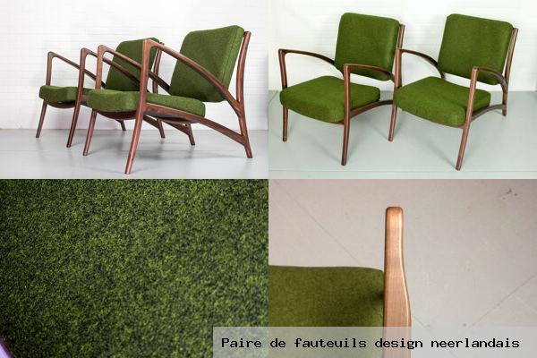 Paire de fauteuils design neerlandais