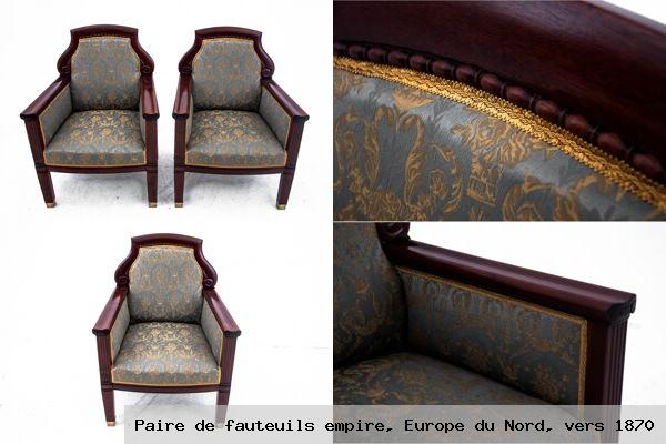 Paire de fauteuils empire europe du nord vers 1870