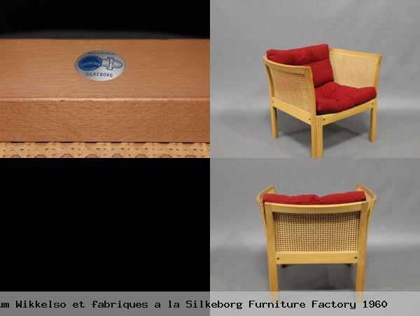 Paire de fauteuils en chene concus par illum wikkelso et fabriques a la silkeborg furniture factory 1960
