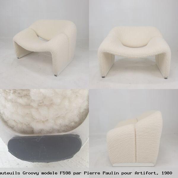 Paire de fauteuils groovy modele f598 par pierre paulin pour artifort 1980