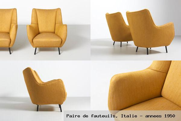 Paire de fauteuils italie annees 1950
