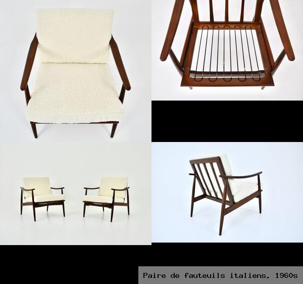 Paire de fauteuils italiens 1960s