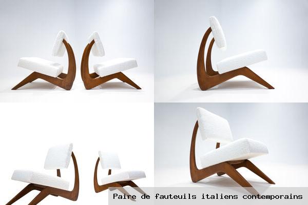 Paire de fauteuils italiens contemporains