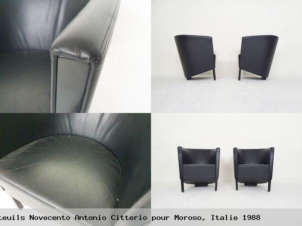 Paire de fauteuils novecento antonio citterio pour moroso italie 1988