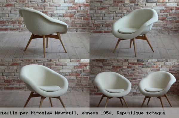 Paire de fauteuils par miroslav navratil annees 1950 republique tcheque