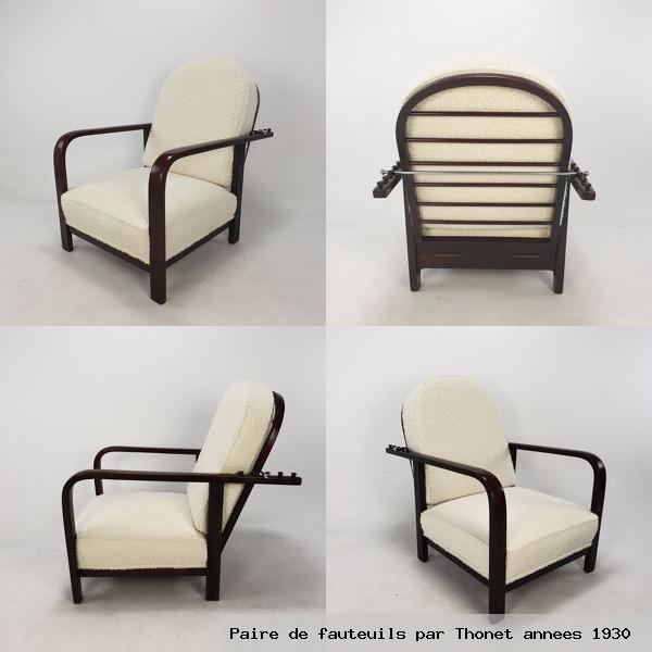 Paire de fauteuils par thonet annees 1930