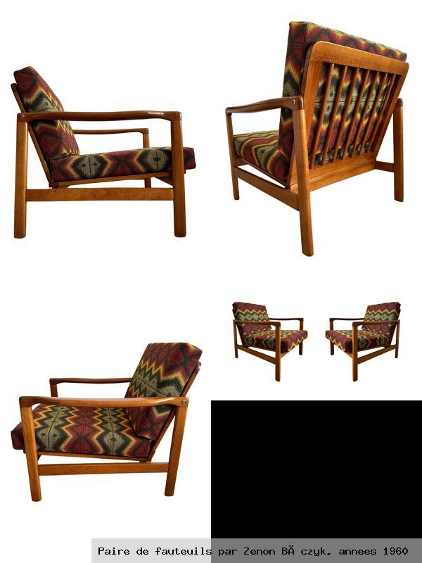 Paire de fauteuils par zenon b czyk annees 1960