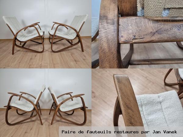 Paire de fauteuils restaures par jan vanek