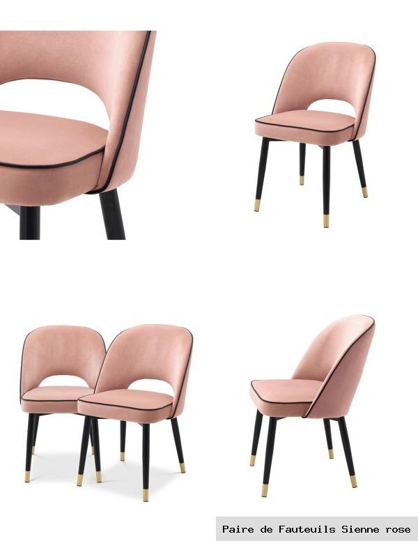 Paire de fauteuils sienne rose