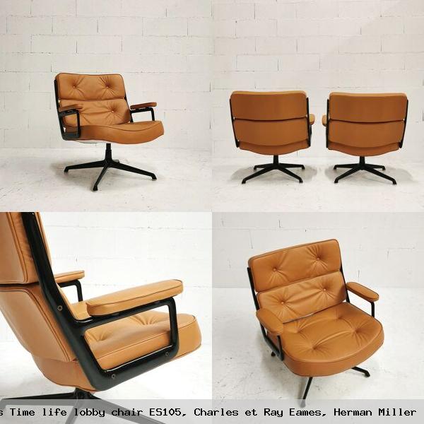 Paire de fauteuils time life lobby chair es105 charles et ray eames herman miller