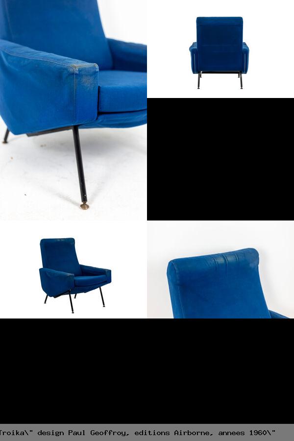 Paire de fauteuils troika design paul geoffroy editions airborne annees 1960 