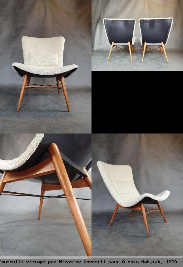 Paire de fauteuils vintage par miroslav navratil pour cesky nabytek 1960