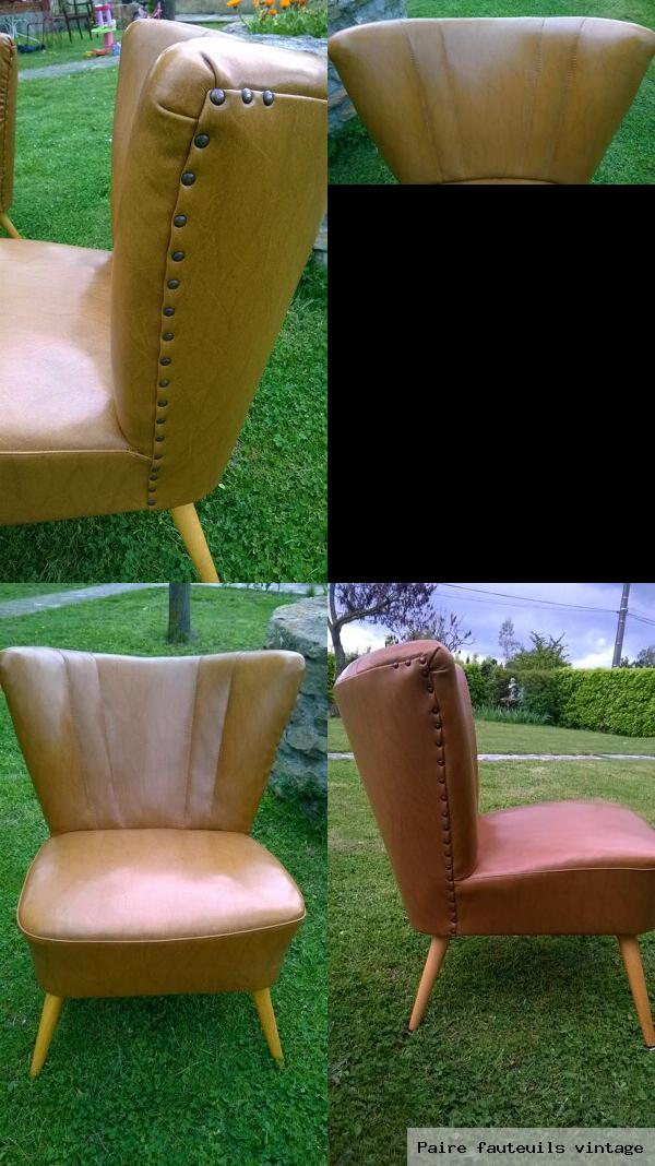 Paire fauteuils vintage