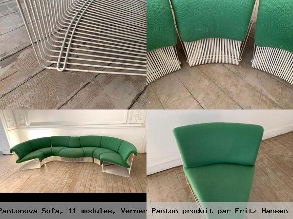 Pantonova sofa 11 modules verner panton produit par fritz hansen