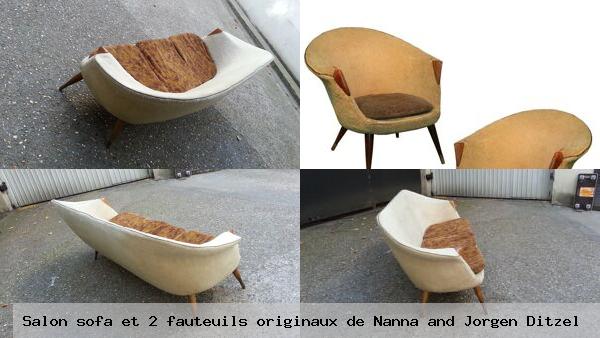 Salon sofa et 2 fauteuils originaux de nanna and jorgen ditzel