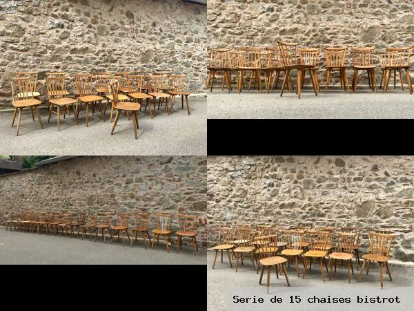 Serie de 15 chaises bistrot