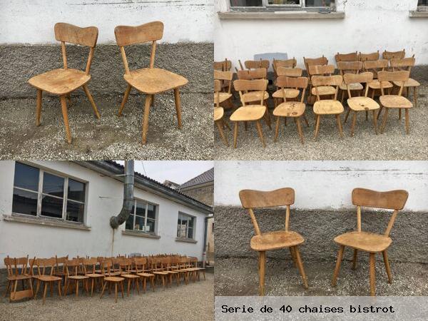 Serie de 40 chaises bistrot 