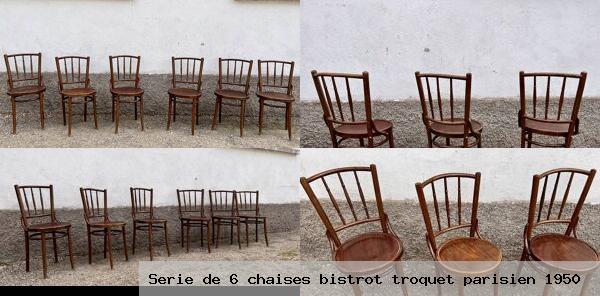 Serie de 6 chaises bistrot troquet parisien 1950