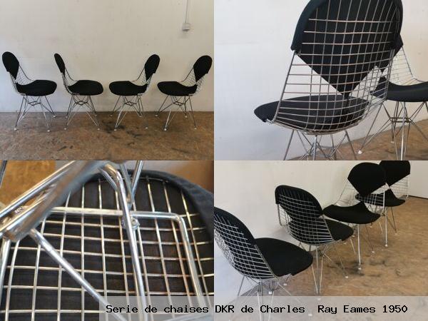 Serie chaises dkr charles ray eames 1950