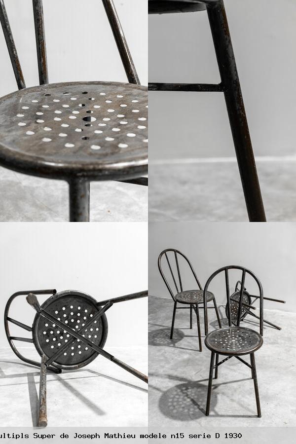 Serie trois chaises multipls super joseph mathieu modele n15 serie d 1930