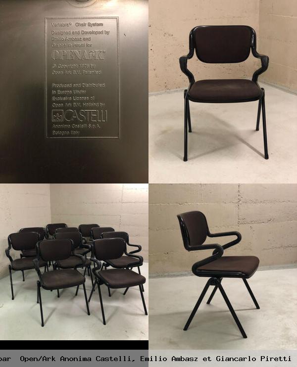 Set de 10 chaises vertebra system par open ark anonima castelli emilio ambasz et giancarlo piretti