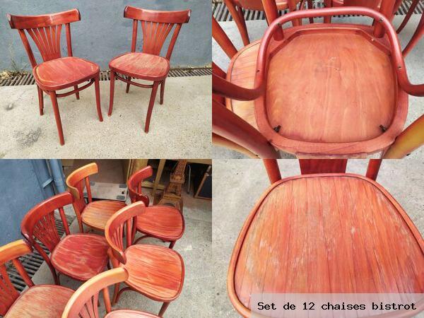 Set de 12 chaises bistrot