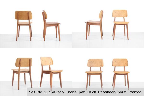 Set de 2 chaises irene par dirk braakman pour pastoe