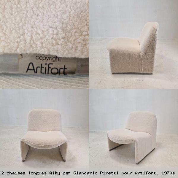 Set de 2 chaises longues alky par giancarlo piretti pour artifort 1970s