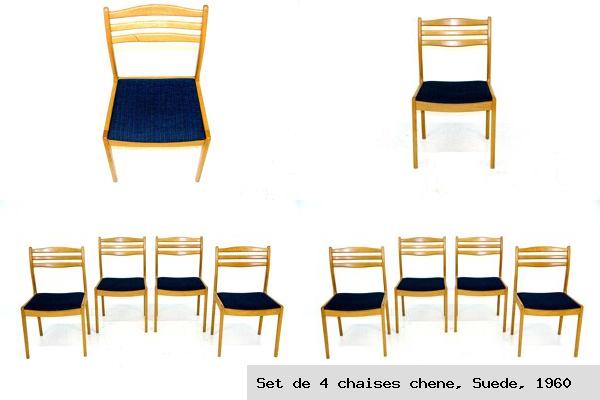 Set de 4 chaises chene suede 1960