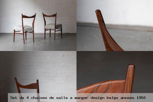 Set 4 chaises salle a manger design belge annees 1950