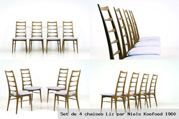 Set de 4 chaises liz par niels koefoed 1960