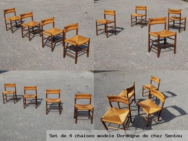 Set 4 chaises modele dordogne chez sentou