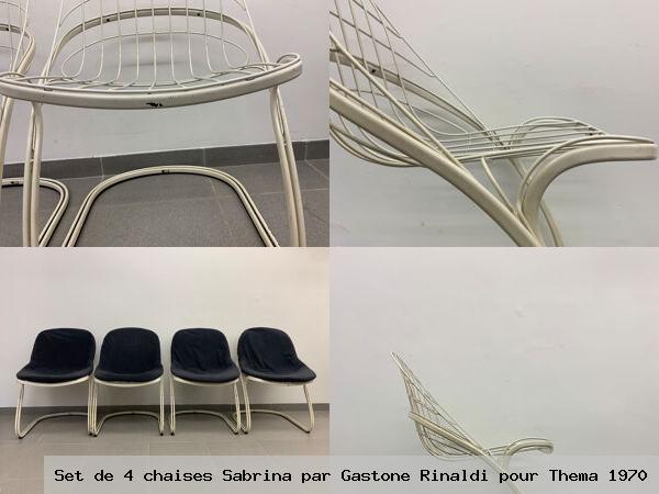 Set de 4 chaises sabrina par gastone rinaldi pour thema 1970