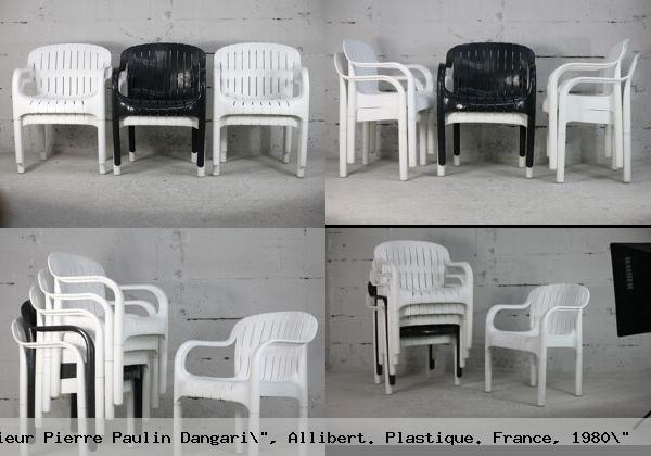 Set de 6 fauteuils d exterieur pierre paulin dangari allibert plastique france 1980 