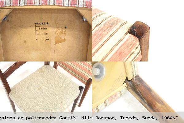 Set de 7 chaises en palissandre garmi nils jonsson troeds suede 1960 
