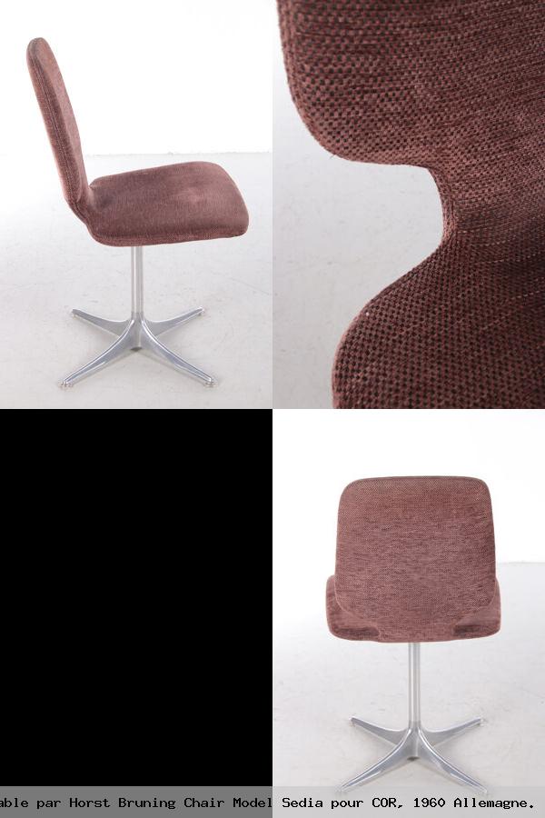 Set de 8 chaises et table par horst bruning chair model sedia pour cor 1960 allemagne 