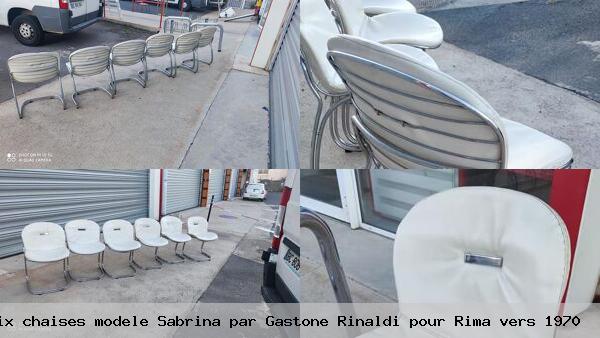 Six chaises modele sabrina par gastone rinaldi pour rima vers 1970