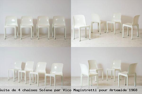 Suite de 4 chaises solene par vico magistretti pour artemide 1968