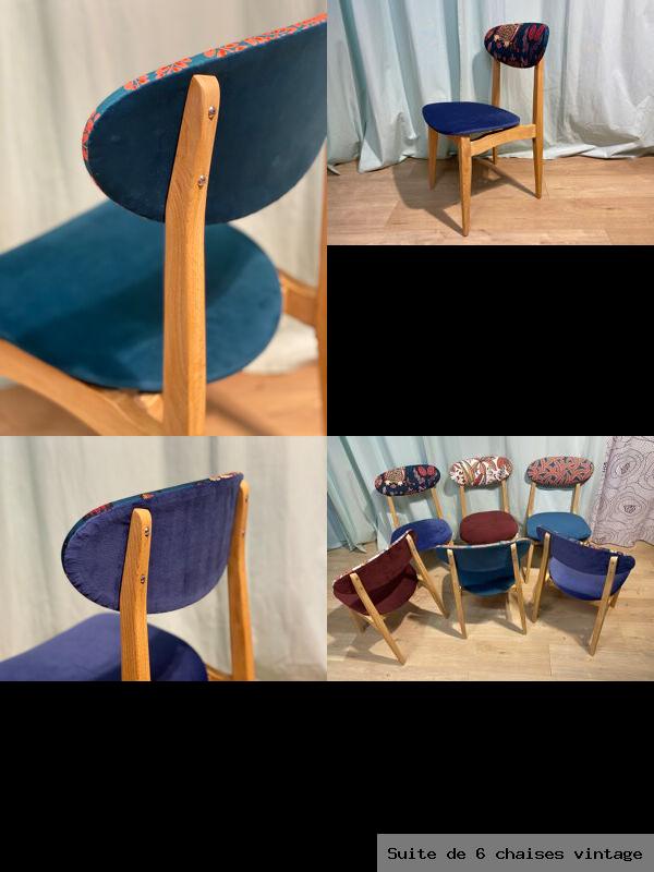 Suite de 6 chaises vintage