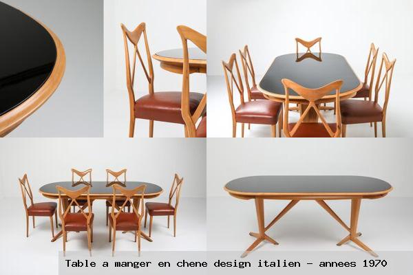 Table a manger en chene design italien annees 1970